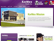 Tablet Screenshot of kormexinc.com